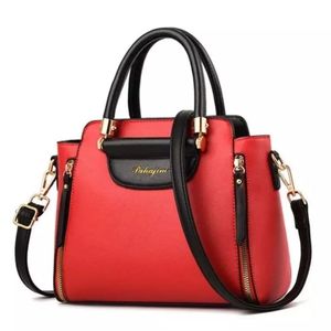 Red & black crossbody handbag